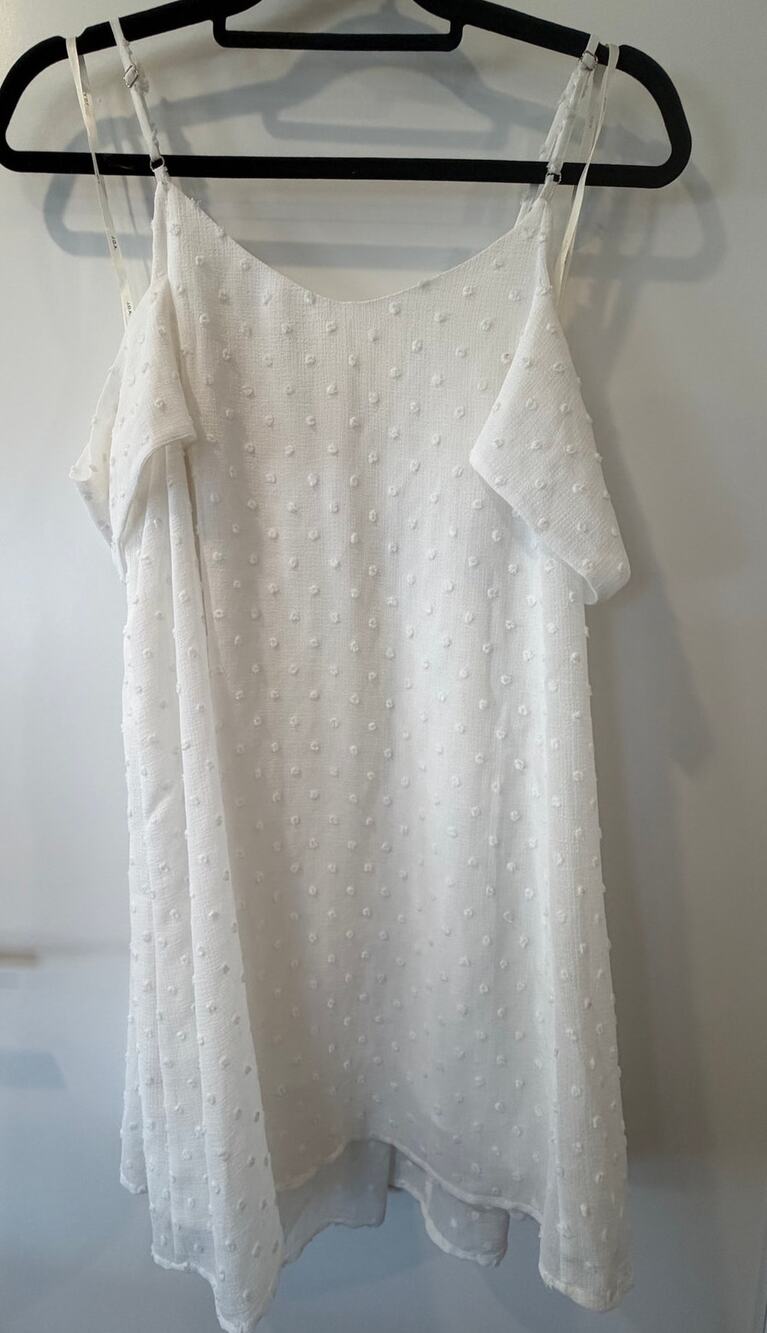 J.O.A. Los Angeles Womens Small Peasant Princess Cold Shoulder Mini Dress NWT